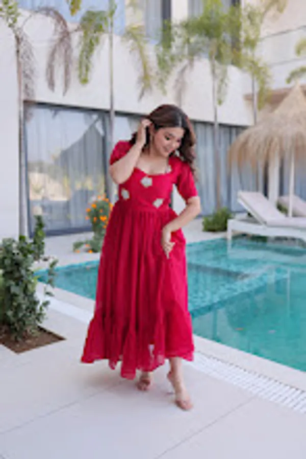 Pink_Fendi_Silk_Readymade_Gown_For_Women