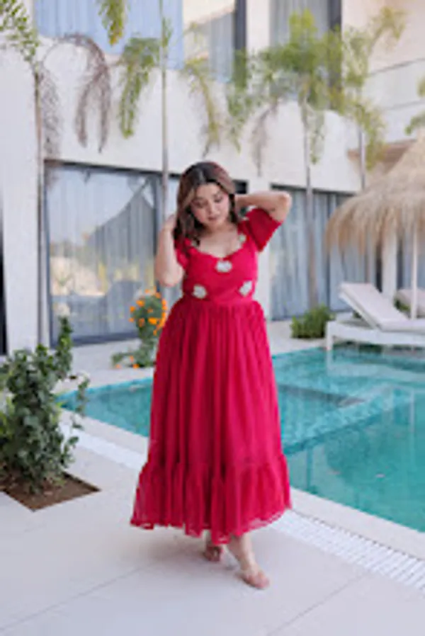 Pink_Fendi_Silk_Readymade_Gown_For_Women