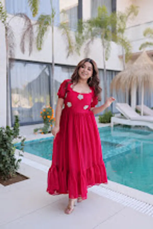 Pink_Fendi_Silk_Readymade_Gown_For_Women