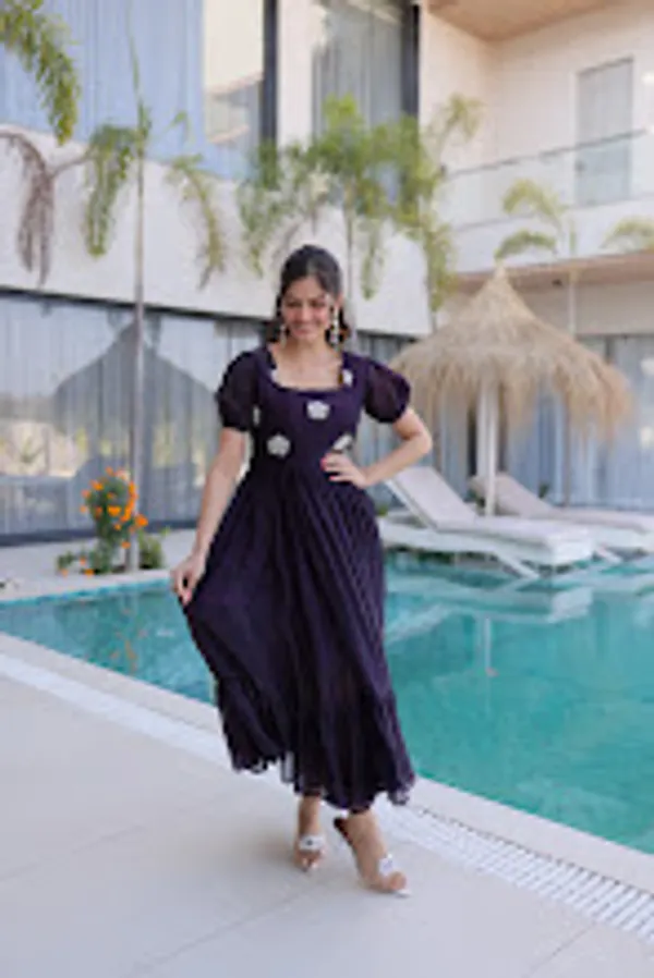 Dark_Purple_Fendi_Silk_Readymade_Gown_For_Women