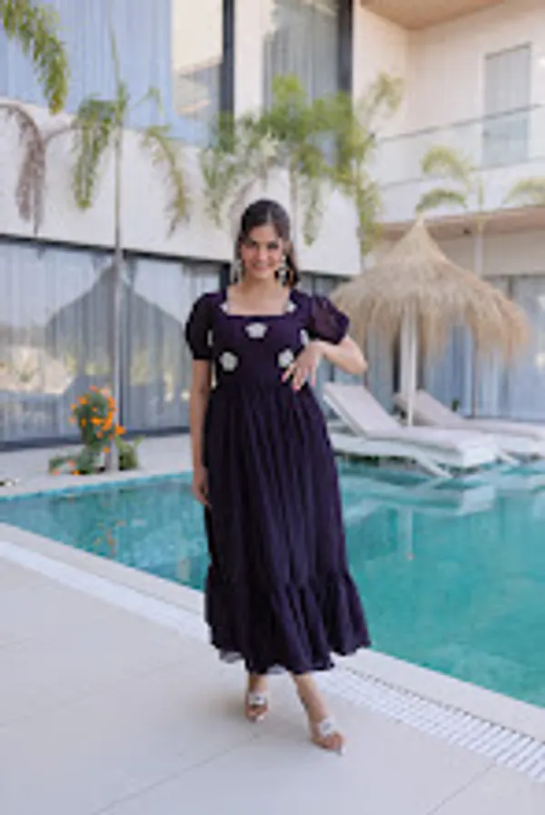 Dark_Purple_Fendi_Silk_Readymade_Gown_For_Women
