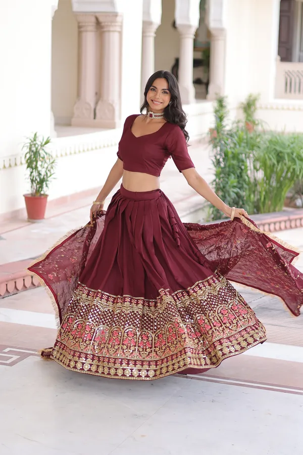 Maroon_Vichitra_Silk_Embroidered_Lehenga_Choli_Set_With_Dupatta_For_Women
