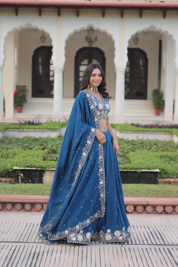 Blue_Vichitra_Silk_Embroidered_Lehenga_Choli_Set_With_Dupatta_For_Women