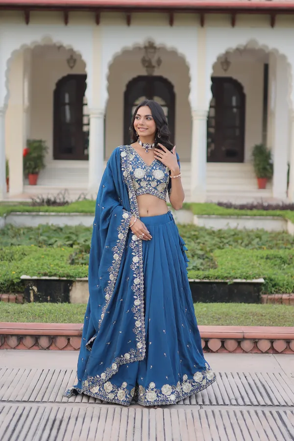 Blue_Vichitra_Silk_Embroidered_Lehenga_Choli_Set_With_Dupatta_For_Women