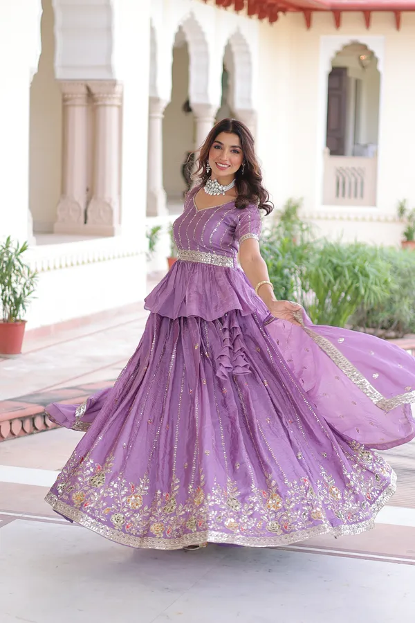 Lavender_Gold_Crush_Embroidered_Lehenga_Choli_Set_With_Dupatta_For_Women