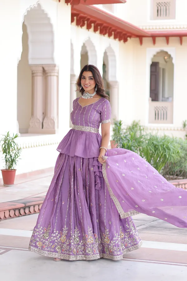 Lavender_Gold_Crush_Embroidered_Lehenga_Choli_Set_With_Dupatta_For_Women