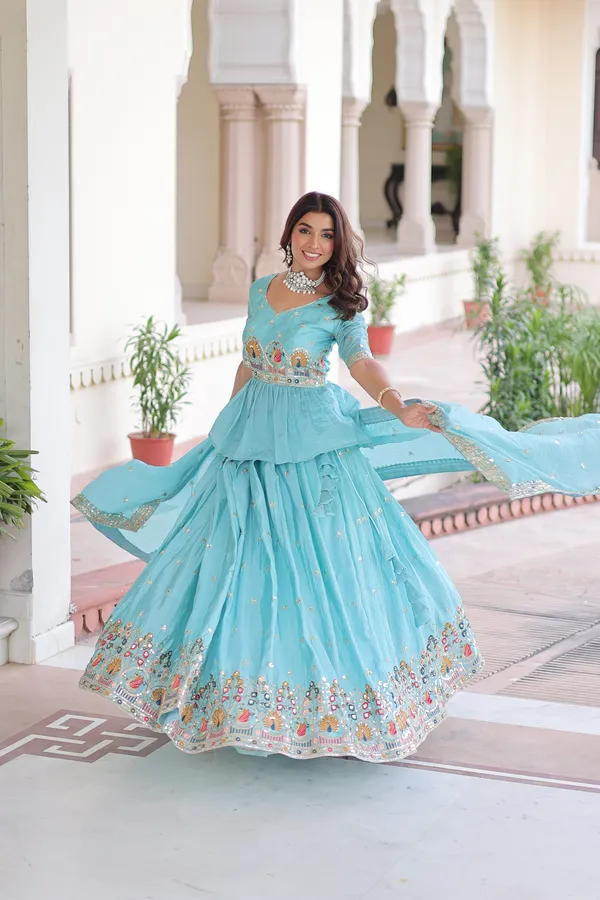 Sky_Blue_Gold_Crush_Elegant_Embroidered_Lehenga_Set_With_Dupatta_For_Women