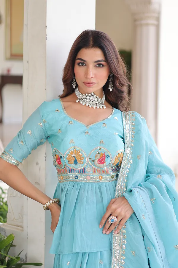 Sky_Blue_Gold_Crush_Elegant_Embroidered_Lehenga_Set_With_Dupatta_For_Women