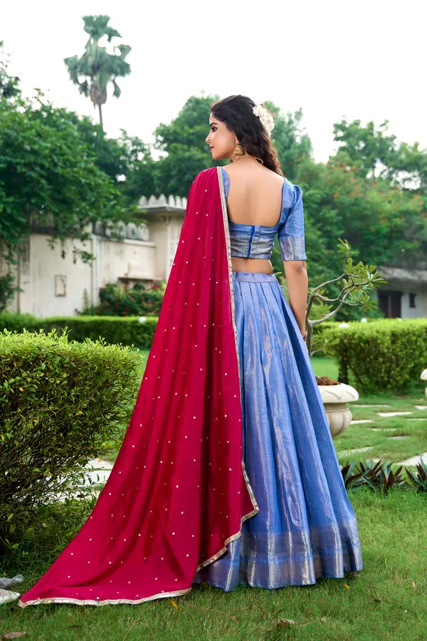 Royal_Blue_Kanchipuram_Silk_Lehenga_Choli_Set_With_Zari_Weaving_Work_And_Embroidered_Vichitra_Dupatta_For_Women
