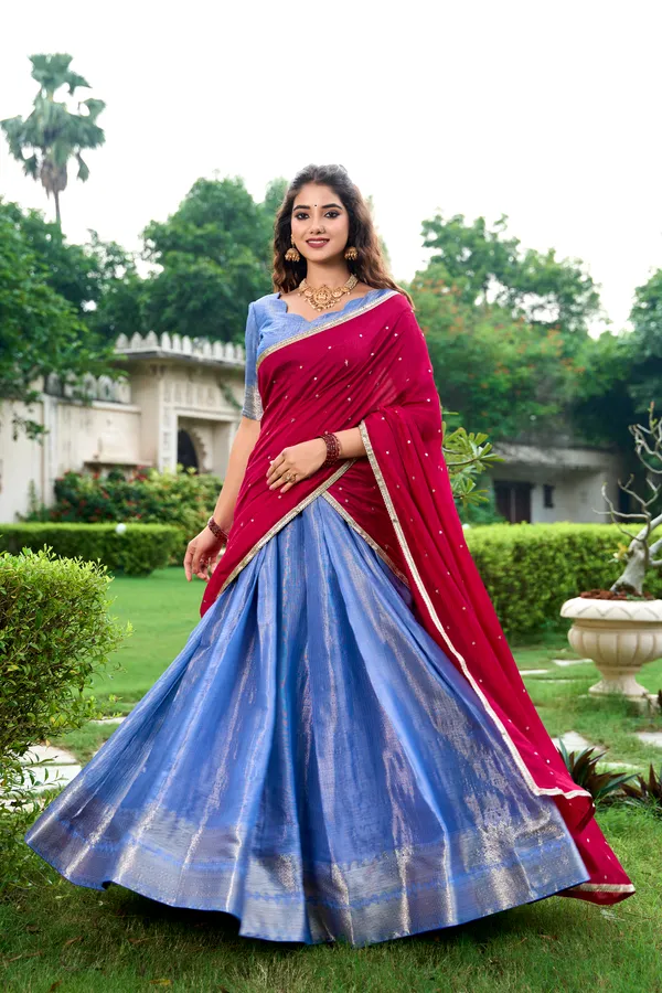 Royal_Blue_Kanchipuram_Silk_Lehenga_Choli_Set_With_Zari_Weaving_Work_And_Embroidered_Vichitra_Dupatta_For_Women