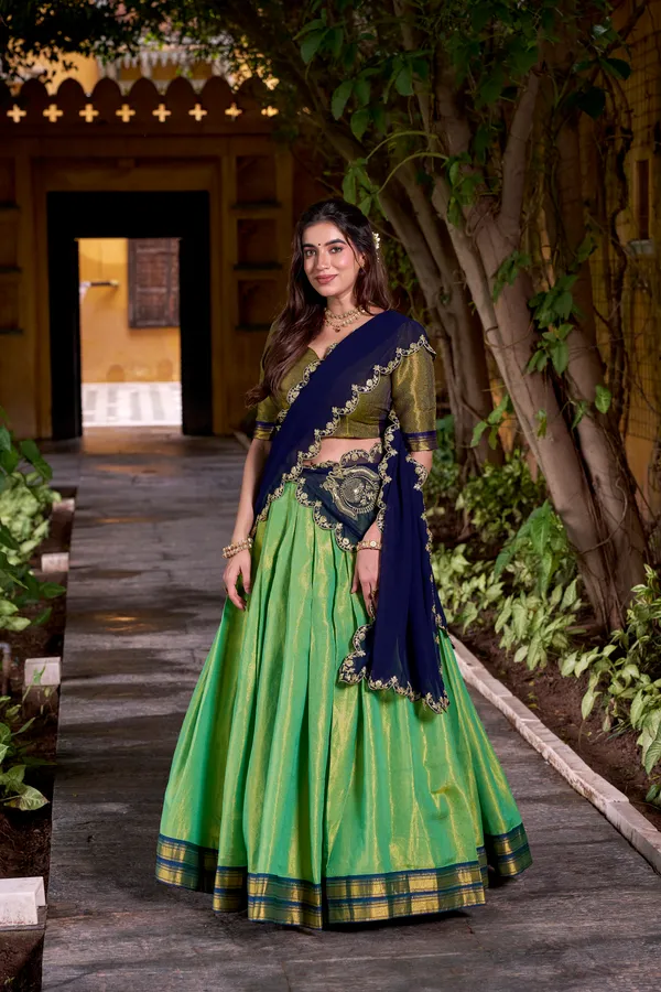 Nevy_Blue_Kanchipuram_Silk_Lehenga_Choli_Set_With_Zari_Weaving_Work_And_Embroidered_Georgette_Dupatta_For_Women