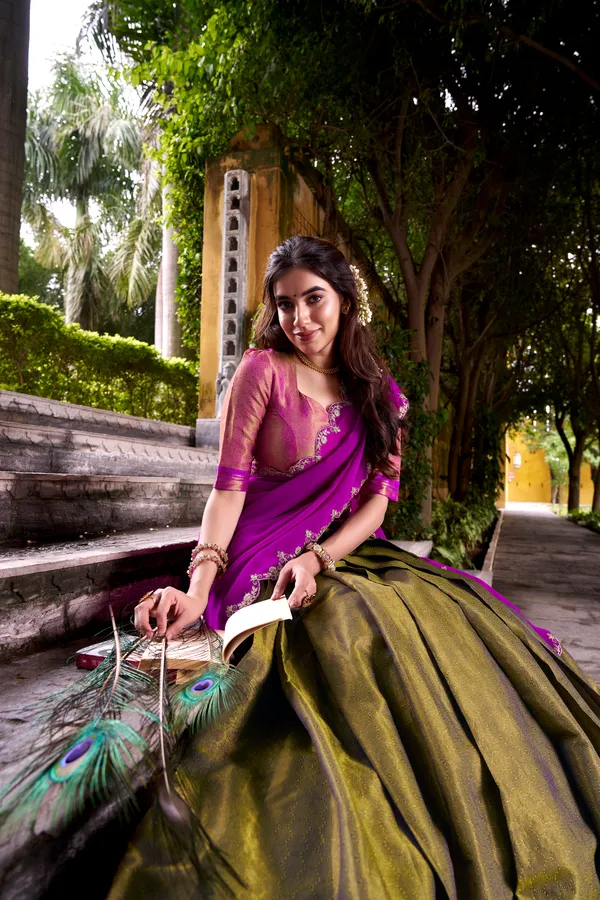 Pink_Kanchipuram_Silk_Lehenga_Choli_Set_With_Zari_Weaving_Work_And_Embroidered_Georgette_Dupatta_For_Women