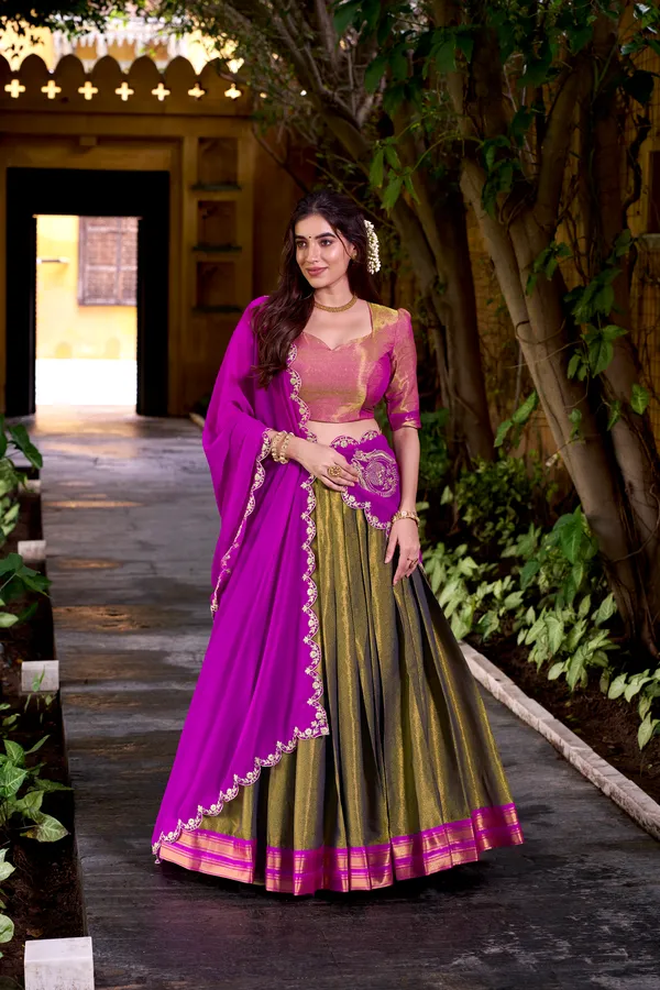 Pink_Kanchipuram_Silk_Lehenga_Choli_Set_With_Zari_Weaving_Work_And_Embroidered_Georgette_Dupatta_For_Women