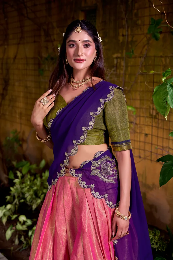 Purple_Kanchipuram_Silk_Lehenga_Choli_Set_With_Zari_Weaving_Work_And_Embroidered_Georgette_Dupatta_For_Women