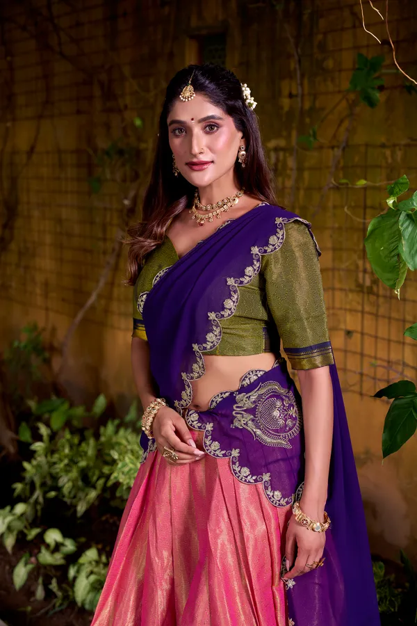 Purple_Kanchipuram_Silk_Lehenga_Choli_Set_With_Zari_Weaving_Work_And_Embroidered_Georgette_Dupatta_For_Women