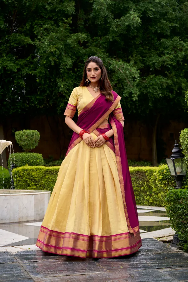 Pink_Kanchipuram_Zari_Weaving_Work_Lehenga_Choli_Set_With_Dupatta_For_Women
