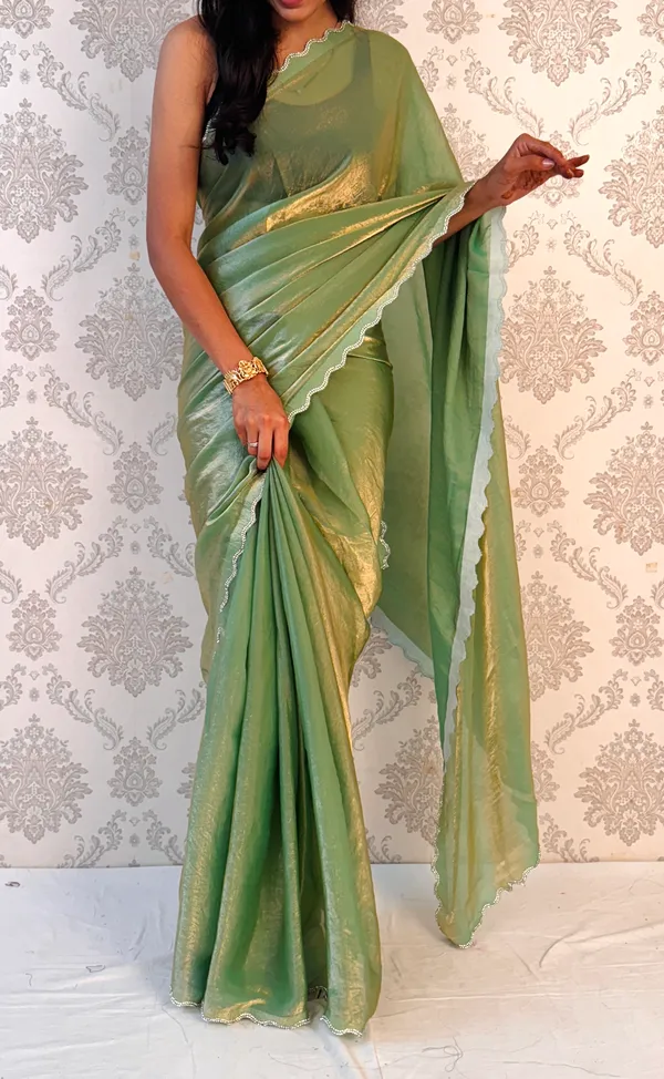 Green_Space_Silk_Saree_With_Original_Jarkhan_Diamond_Work_For_Women