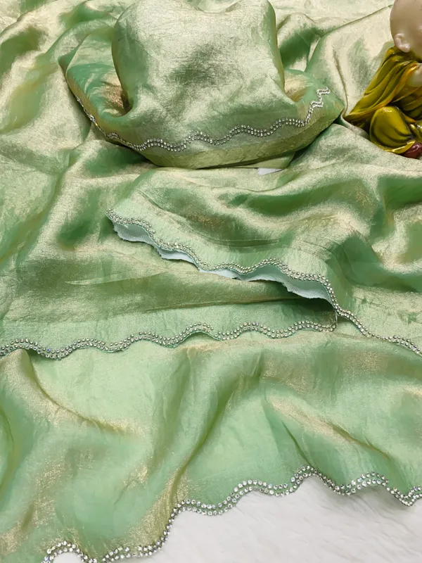 Green_Space_Silk_Saree_With_Original_Jarkhan_Diamond_Work_For_Women
