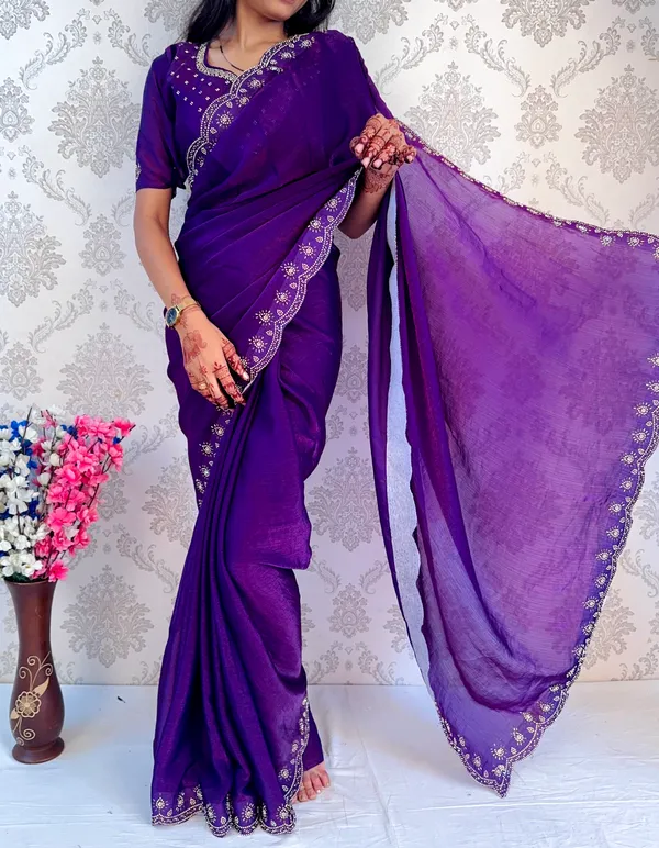 Purple_Fandy_Chiffon_Graceful_Fendy_Saree_With_Jarkhan_Work_For_Women