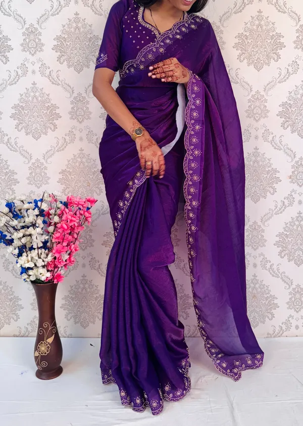 Purple_Fandy_Chiffon_Graceful_Fendy_Saree_With_Jarkhan_Work_For_Women
