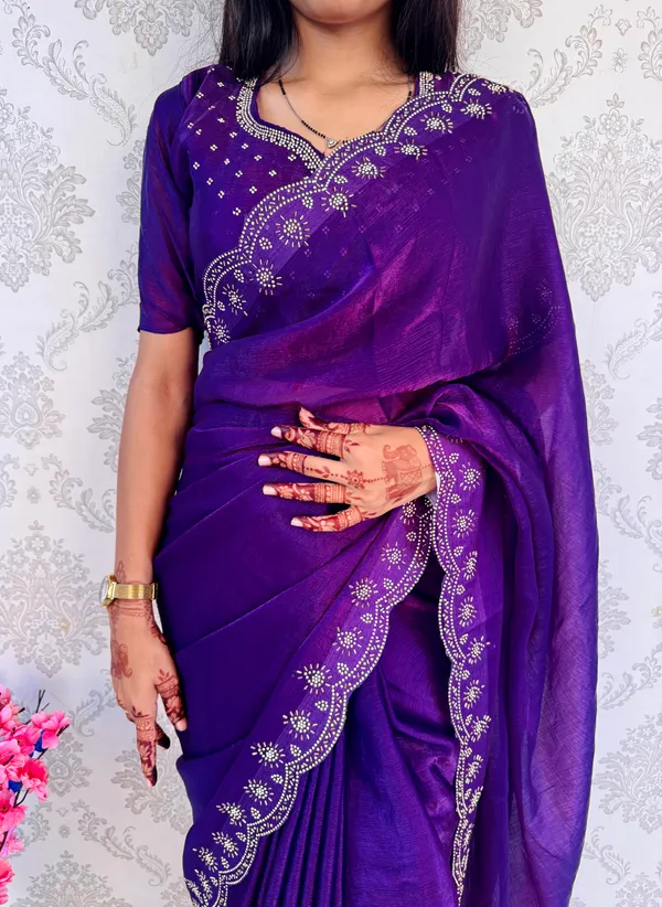 Purple_Fandy_Chiffon_Graceful_Fendy_Saree_With_Jarkhan_Work_For_Women