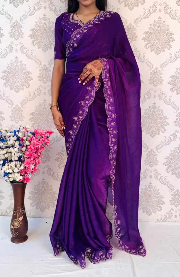 Purple_Fandy_Chiffon_Graceful_Fendy_Saree_With_Jarkhan_Work_For_Women