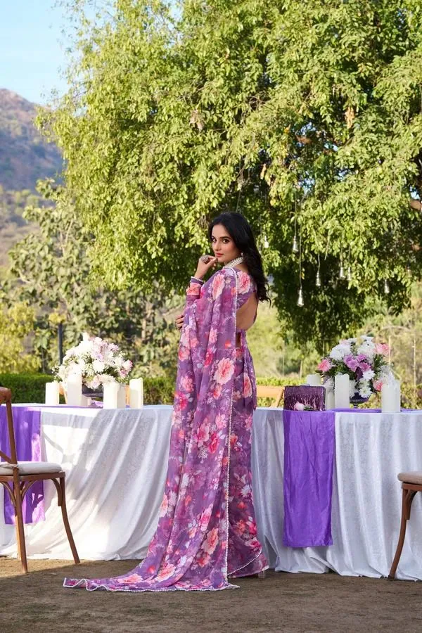 Purple_Floral_Print_Bollywood_Georgette_Saree_For_Women