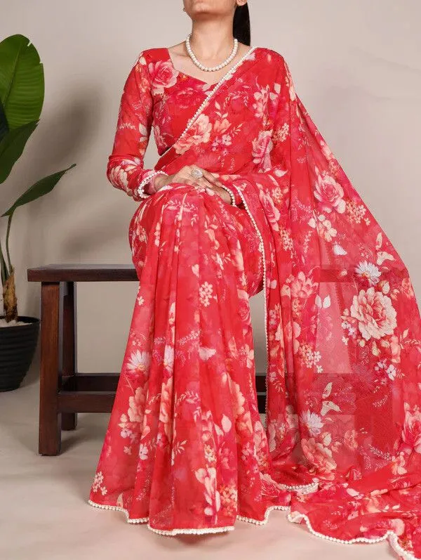Red_Floral_Print_Bollywood_Georgette_Saree_For_Women
