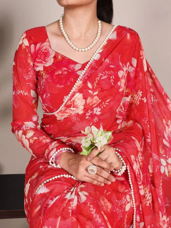 Red_Floral_Print_Bollywood_Georgette_Saree_For_Women