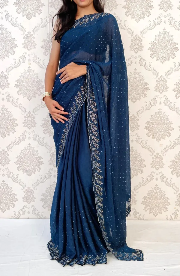 Blue_Embellished_Bollywood_Silk_Blend_Saree_For_Women
