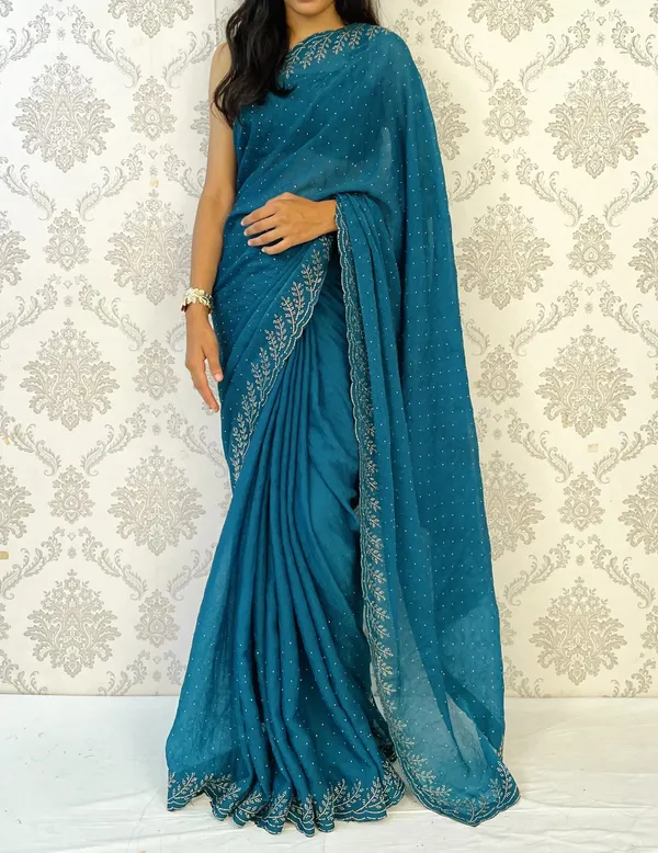 Blue_Embellished_Bollywood_Silk_Blend_Saree_For_Women