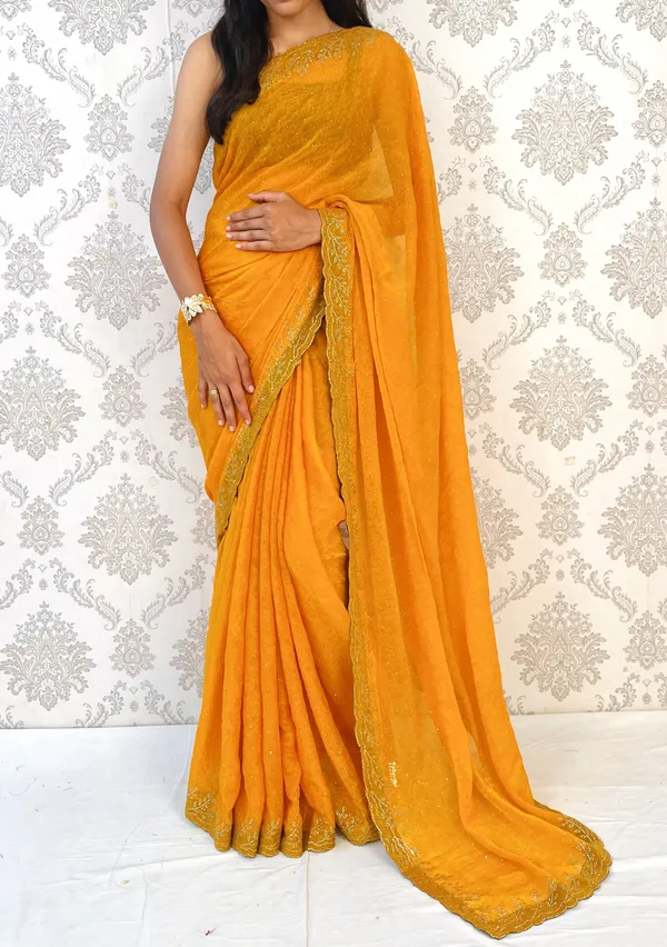 Yellow_Embellished_Bollywood_Silk_Blend_Saree_For_Women