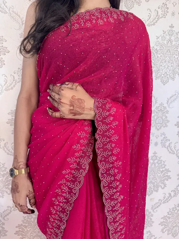 Pink_Embellished_Bollywood_Silk_Blend_Saree_For_Women