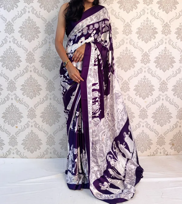 Purple_Printed_Bollywood_Georgette_Saree_For_Women