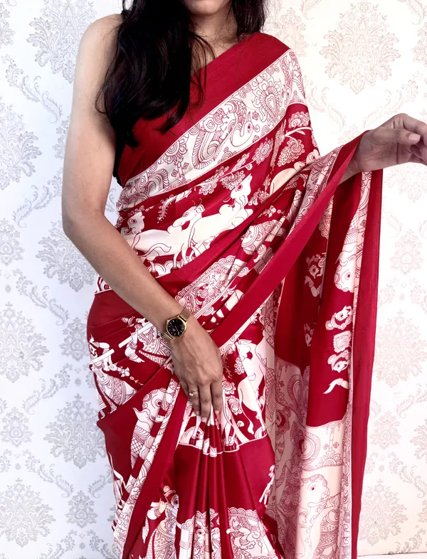 Red_Printed_Bollywood_Georgette_Saree_For_Women