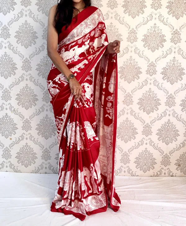 Red_Printed_Bollywood_Georgette_Saree_For_Women