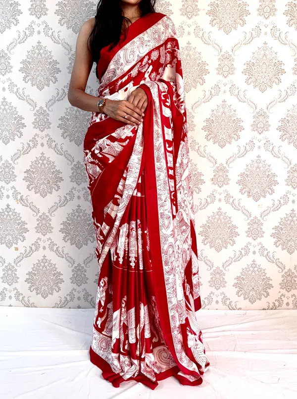Red_Printed_Bollywood_Georgette_Saree_For_Women