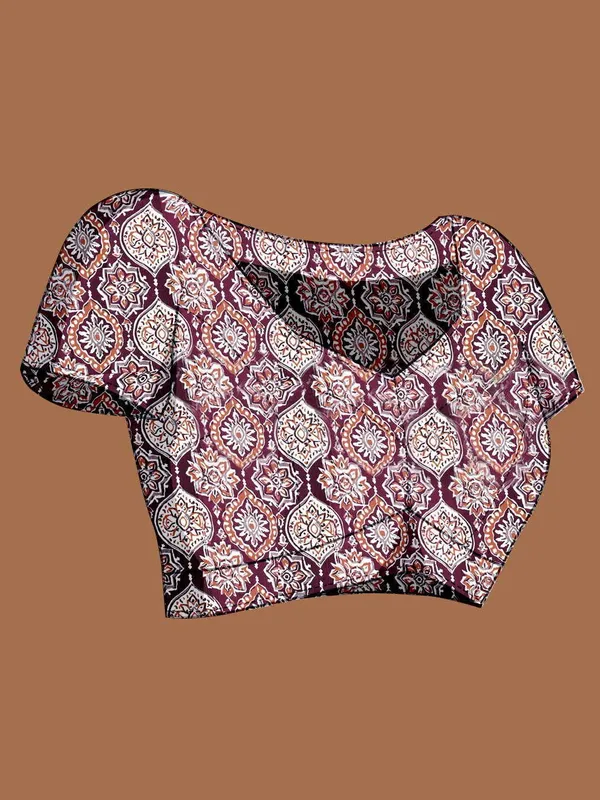 Wine_Printed_Bollywood_Crepe_Saree_For_Women