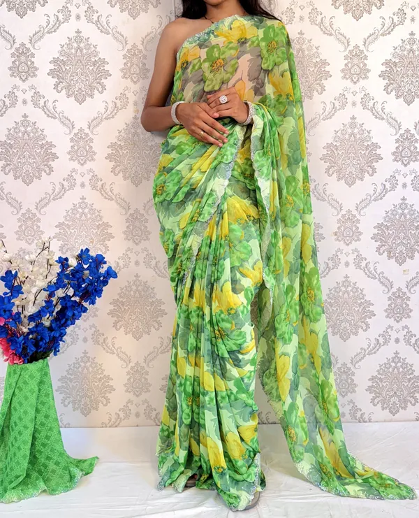 Green_Embellished_Bollywood_Georgette_Saree_For_Women