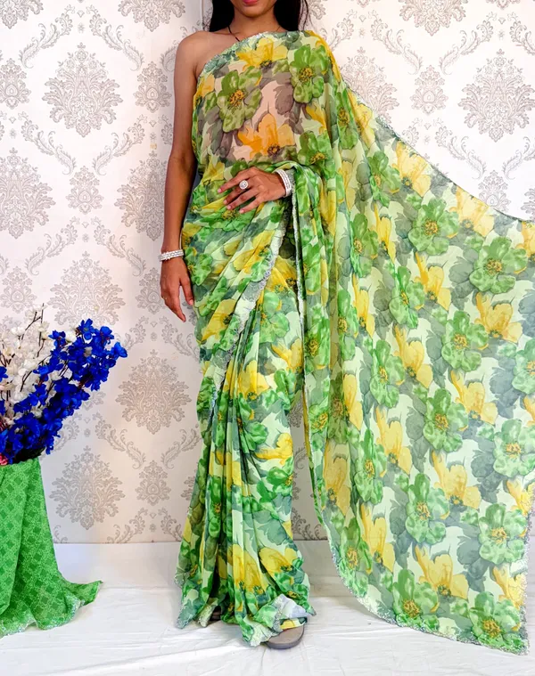 Green_Embellished_Bollywood_Georgette_Saree_For_Women