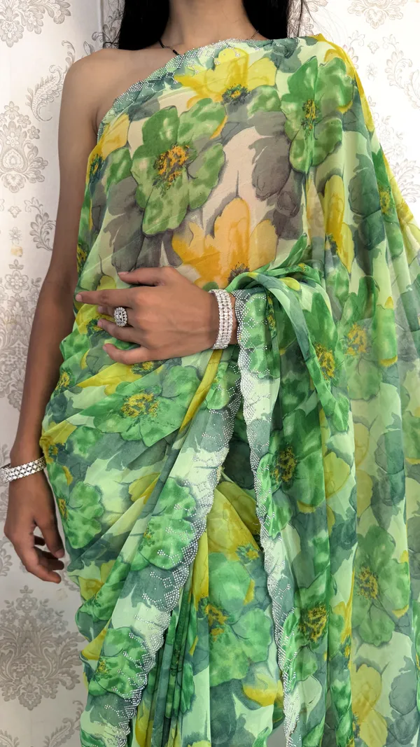 Green_Embellished_Bollywood_Georgette_Saree_For_Women