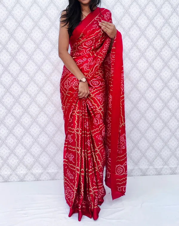 Red_Satin_Silk_Bandhani_Regal_Saree_For_Women