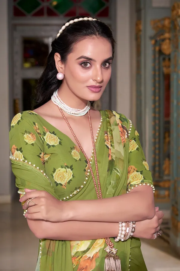 Mahendi_Floral_Print_Bollywood_Georgette_Saree_For_Women