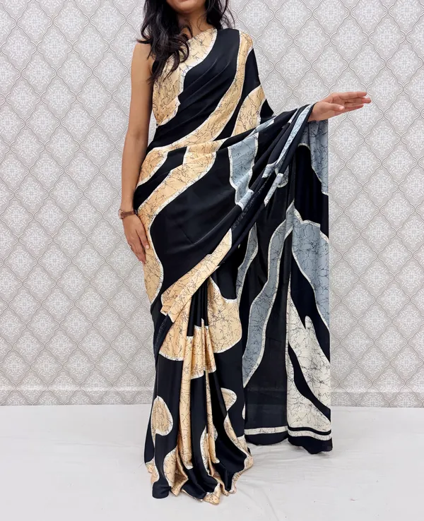 Black_Satin_Silk_Zariya_Abstract_Wave_Saree_For_Women