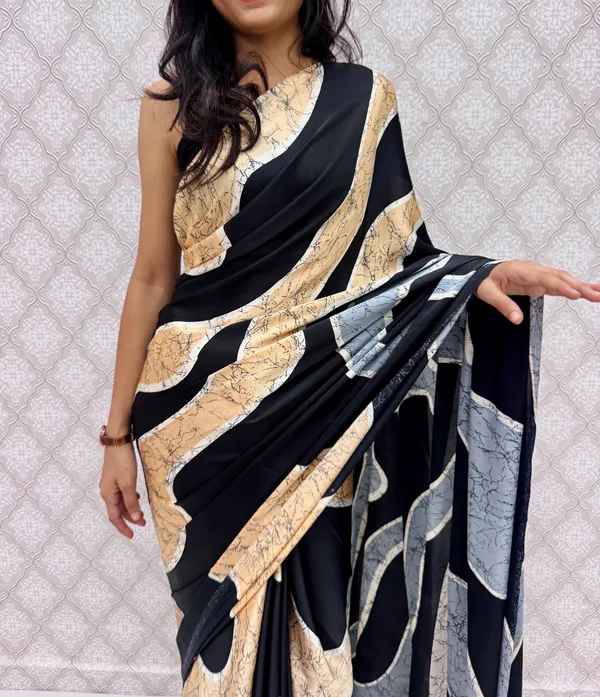 Black_Satin_Silk_Zariya_Abstract_Wave_Saree_For_Women