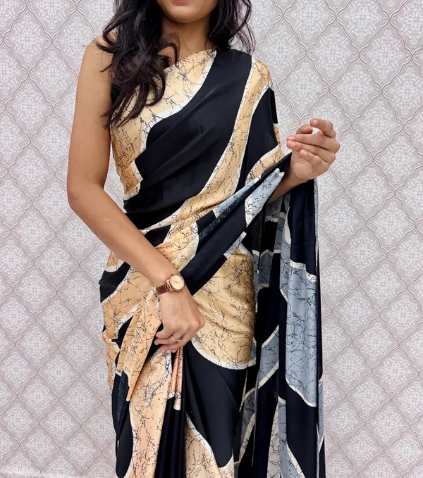 Black_Satin_Silk_Zariya_Abstract_Wave_Saree_For_Women