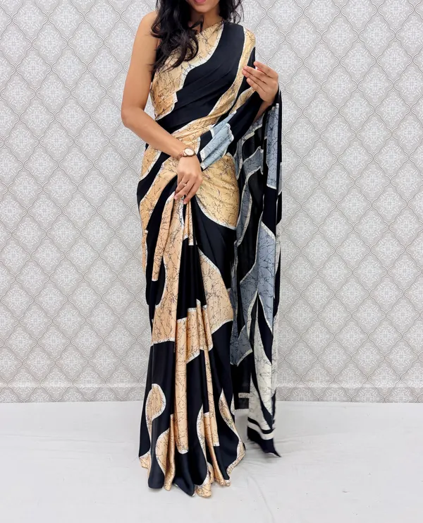 Black_Satin_Silk_Zariya_Abstract_Wave_Saree_For_Women
