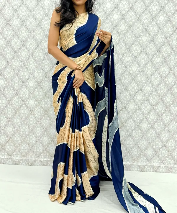 Blue_Satin_Silk_Zariya_Abstract_Wave_Saree_For_Women