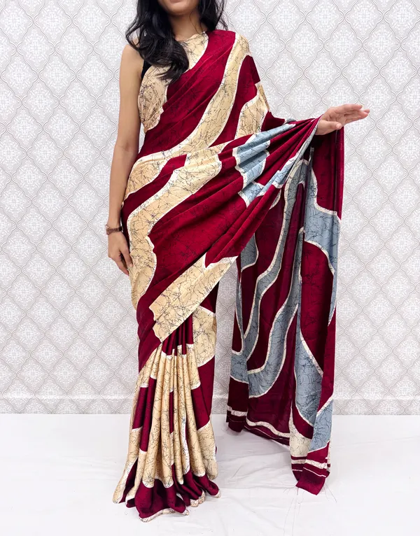 Red_Satin_Silk_Zariya_Abstract_Wave_Saree_For_Women