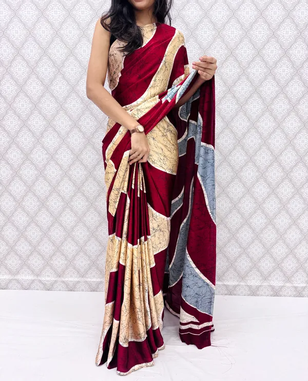 Red_Satin_Silk_Zariya_Abstract_Wave_Saree_For_Women